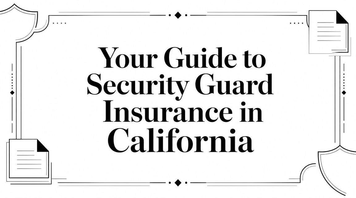 Your Guide to Security Guard Insurance in California