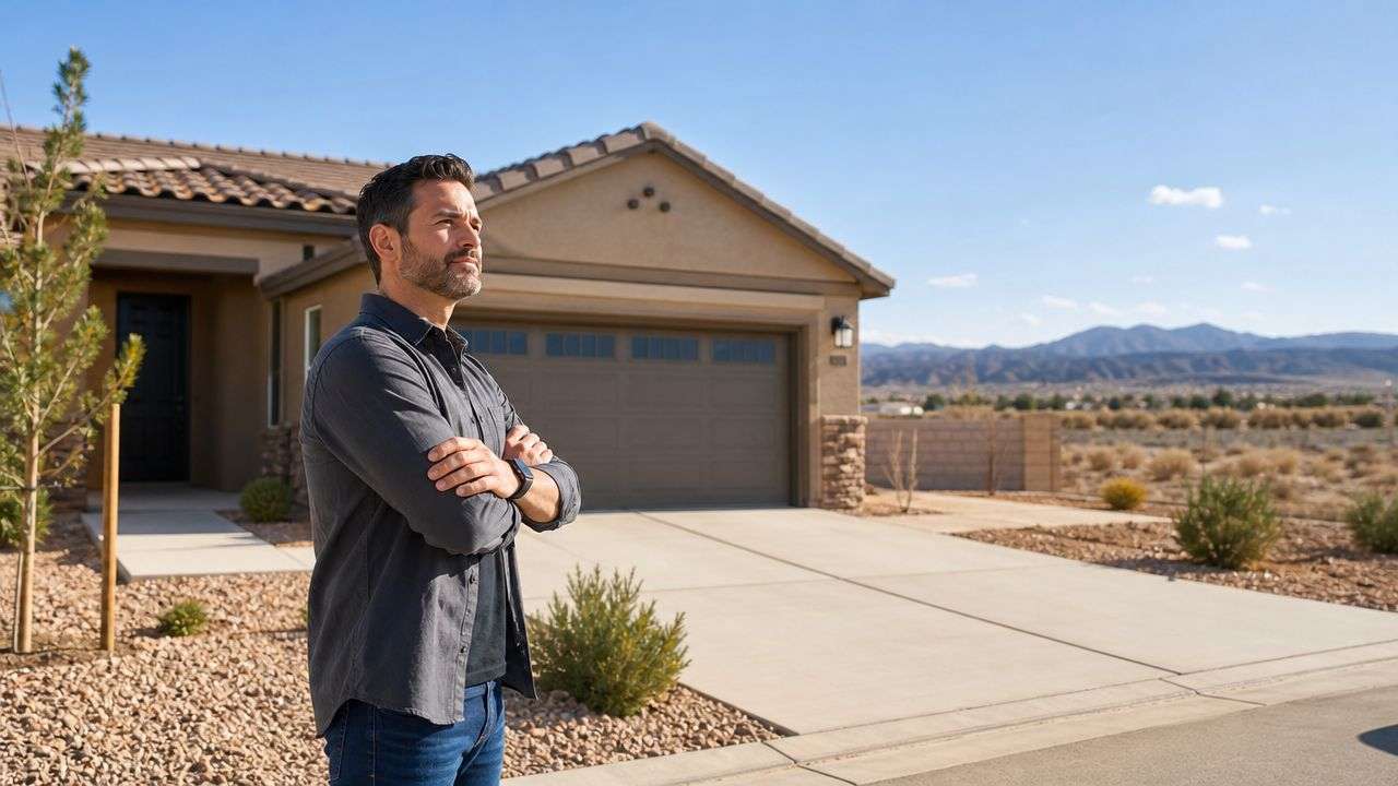 rental property insurance in victorville ca homeowner Rental Property Insurance in Victorville CA That last part matters. A rental isn't just a house with a tenant in it. It's a structure you have to rebuild if there's a major loss, a liability exposure if someone gets hurt, and an income stream that can stop overnight after a covered claim. In Victorville, that math isn't small. Data USA reports Victorville's median property value at $385,600 in 2024, with Realtor.com reporting a median rent of $2,500. That's exactly why Rental Property Insurance in Victorville CA shouldn't be treated like a box-checking exercise. A man stands confidently with his arms crossed in front of his new house in the desert.