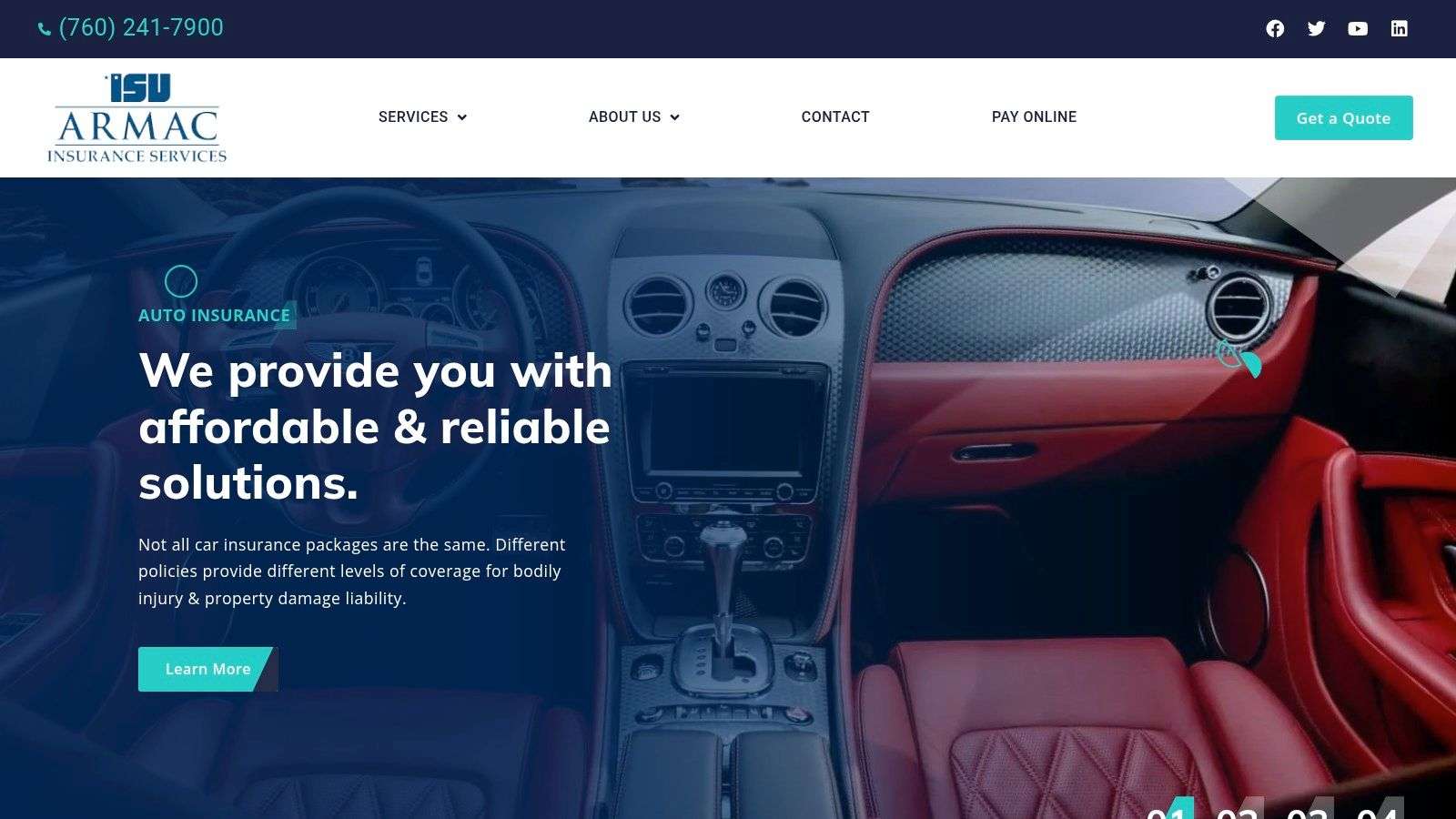 Screenshot from https://isu-armac.com